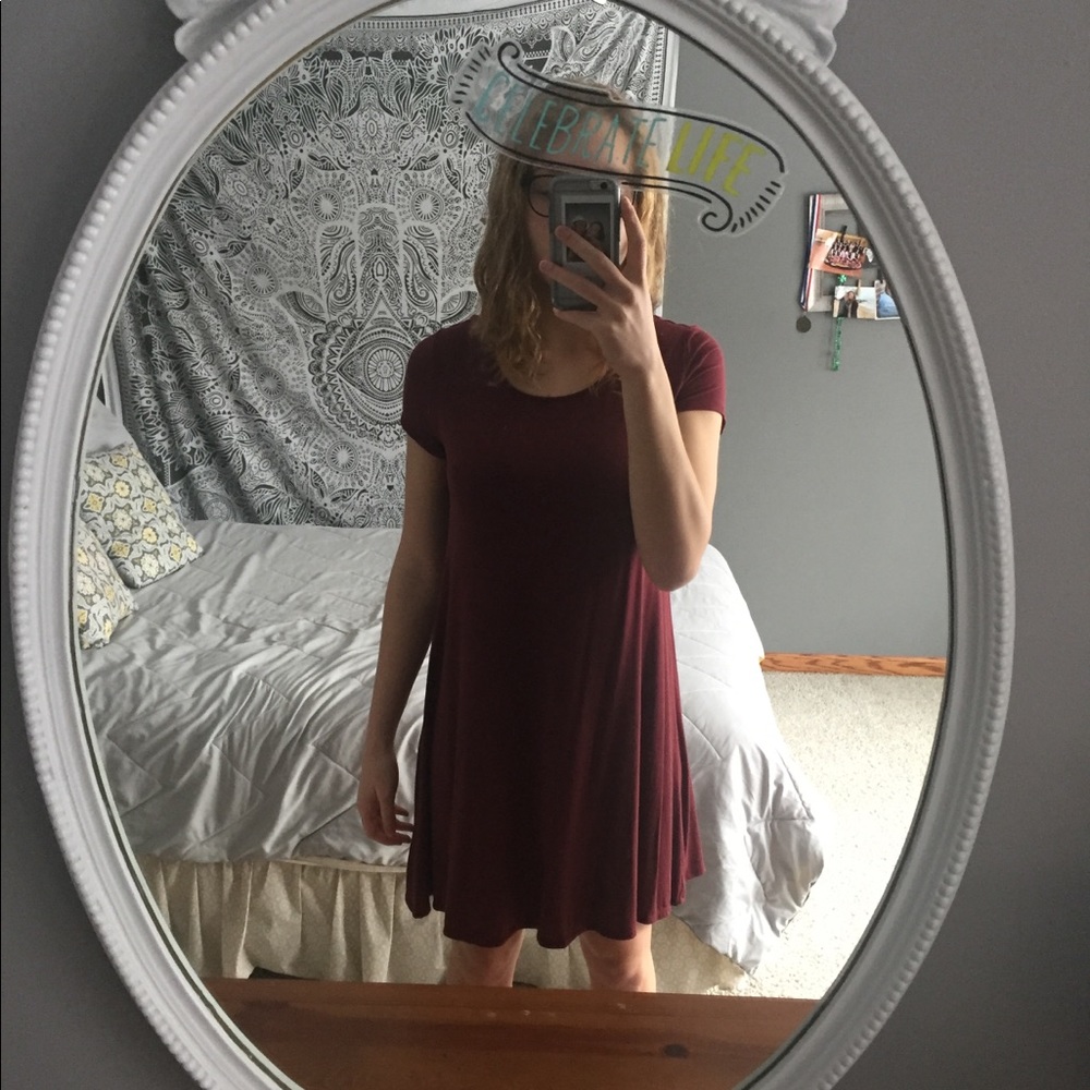 Red target dress